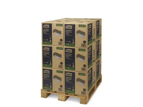 Reinigingsdoek Tork Industrial W4 gevouwen 120 vel grijs 520679 Pallet