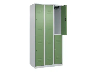 dubbeldekse locker,HxBxD 1850x900x500mm,3x2vak.,vak B 300mm,cil.-slot - 2