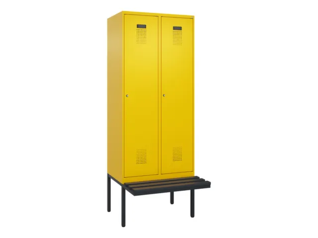 locker met bank,voor scheiding van kleding,HxBxD 2120x800x815mm,2vak