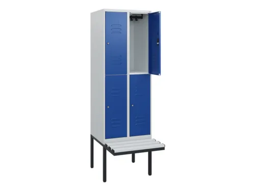 Dubbeldekse dekenkist,HxBxD 1950x600x815mm,2x2vak.,vak B 300mm