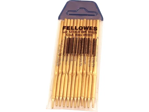 Balpenvulling Fellowes DIN voor baliepen medium blauw 12 stuks