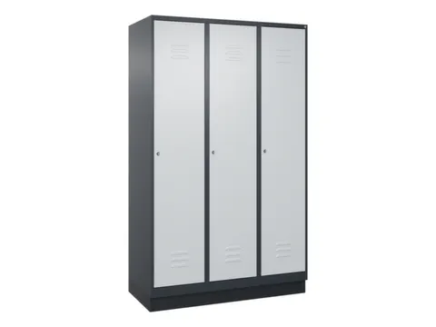locker,HxBxD 1950x1200x500mm,3vak,vak B 400mm,cil.-slot,sokkel