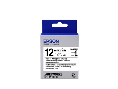 Hittebestendige label tape voor Epson-etikettencassette LK-4WBH
