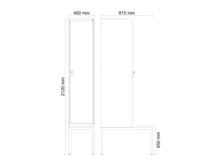 locker met bank,HxBxD 2120x400x815mm,1vak,vak B 400mm,draaigrendel - 3