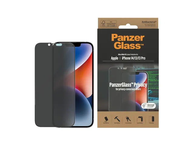 PanzerGlass Privacy Screen Protector iPhone 14 | 13 | 13 Pro | Ultr