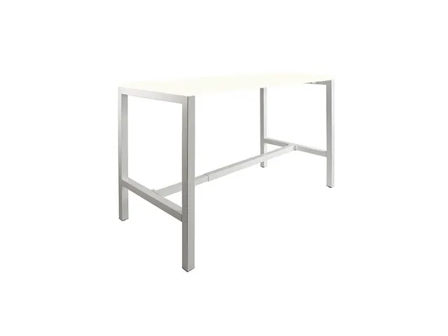 Domino Basic statafel 120x80cm 110cm Krijtwit 25mm Alu