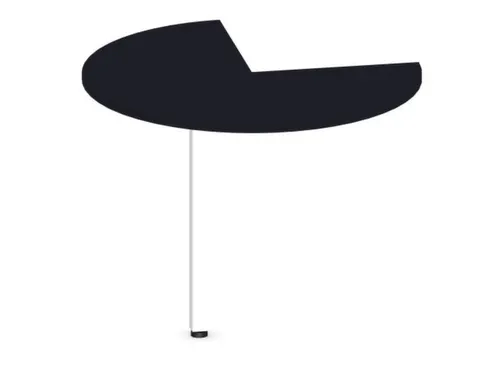 aanbouwtafel,i.h.v.,HxØ 720-840x1000mm,driekwartrond,CC-zwart