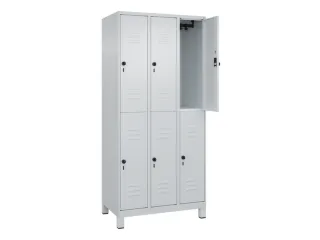 dubbeldekse locker,HxBxD 1950x900x500mm,3x2vak.,vak B 300mm - 2