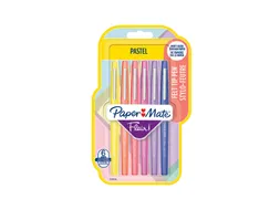 Fineliner Paper Mate Flair Pastel blister à 6 kleuren