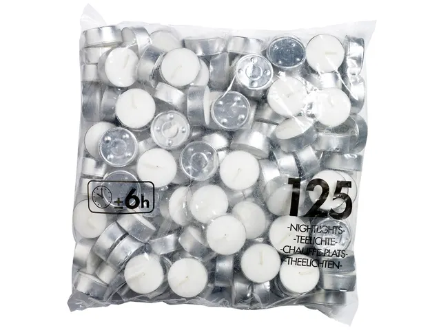 Home Professionele Theelichten 6 uur Wit 6 zak x 125 stuks