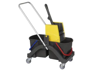 dweilwagen,emmer 2x17l ROOD/BLAUW,frame kunststof,4zwenkwielen - 2