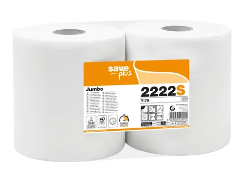 Toiletpapier Celtex Save Maxi Jumbo 2-laags wit 300 meter krimp a 6 ro