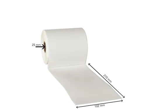 Zebra Compatible Etiket 102x210mm Wit 25mm Kern