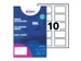 Naambadge etiket Avery L4787 80x50mm Blauw kader Laserprinter 200stuks