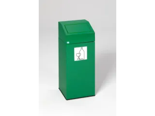 Afvalverzamelaar 45 liter 790x320x320mm sticker groen glas RAL6001 - 2