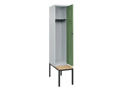 locker met bank,HxBxD 2120x400x815mm,1vak,vak B 400mm,cilinderslot
