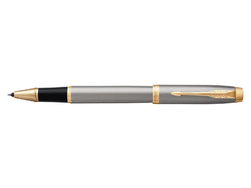 Rollerpen Parker IM Brushed metal GT Finish Fijn Zwarte inkt