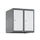 opzetkast,v. locker,2vak.,vak B 250mm,HxBxD 500x500x500mm,vleugeldeur