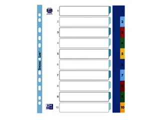 Tabbladen Oxford A4+ 11-gaats 1-10 PP kleur - 2