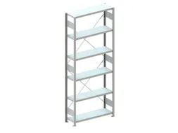 Inhaakstelling Basisveld 2500x1056x336mm 6legborden 230kg Ral7035