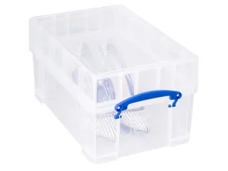 Opbergbox Really Useful 9 liter XL 395x255x205mm transparant wit - 3