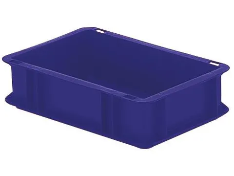 Euronorm-stapelbak 4.5l 50x400x300mm Wanden/bodem Gesloten Blauw