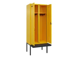 locker met bank,voor scheiding van kleding,HxBxD 2120x800x815mm,2vak