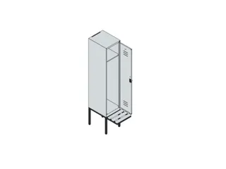 locker met bank,HxBxD 2120x400x815mm,1vak,vak B 400mm,draaigrendel - 5