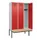locker met bank,HxBxD 2120x1200x815mm,3vak,vak B 400mm,cilinderslot