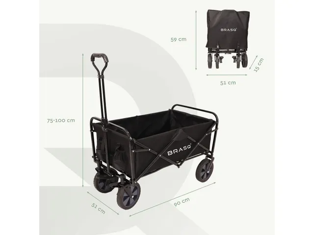 Bolderkar Opvouwbaar Zwart