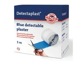 Detectaplast 8256 Textielpleister Elastisch Blauw 8cm x 5 meter - 1