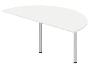 aanbouwtafel,i.h.v.,HxBxD 720-840x1600x800mm,halfrond,Bl-wit - 1