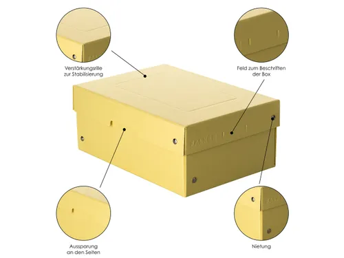 PureBox Pastell A5 jaune 100mm
