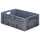 Euronorm Stapelkrat 210x600x400mm 38l Wanden/Bodem Gesloten Grijs