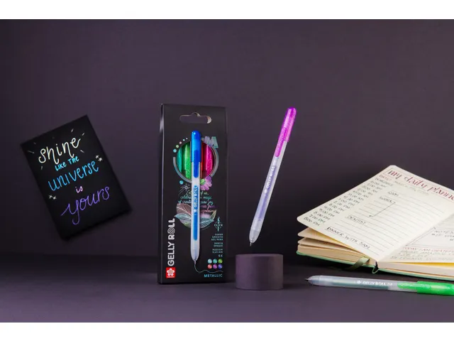 Gelschrijver Sakura Gelly Roll Metallic 08 klikfunctie set à 10 kleur