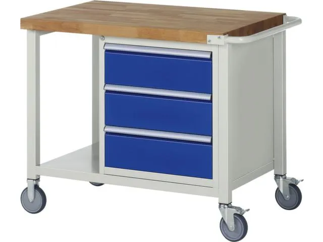 Werkbank Hxbxd 880x1000x700mm Beukenhouten Werkblad 3laden