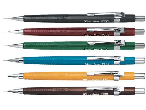Vulpotlood pentel P205 0.5mm zwart