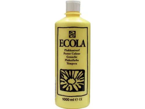 Plakkaatverf Ecola Flacon van 1000 ml Citroengeel