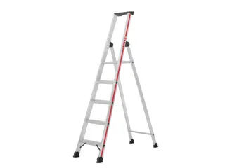 trapladder,eenzijdig,8treden,stand H 1,81m,balk L 2,64m,aluminium - 2