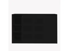 Schuifdeurkast Claudius N 180x120x45cm Zwart Dubbelzijdig