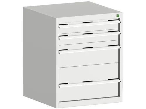 ladekast HxBxD 800x650x525mm 4laden romp RAL7035 front RAL7035