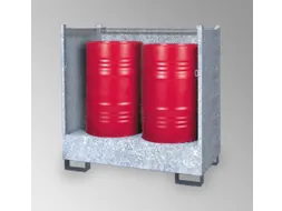Opvangbak 2x 200l Opvangvol. 220l 1400x1410x810mm 3 Wanden Stapelbaar