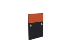 baliepaneel,v. bureau,aanbouw links,B 800mm,CC-zwart,BN3012-oranje