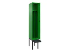 locker met bank,voor scheiding van kleding,HxBxD 2120x300x815mm,1vak