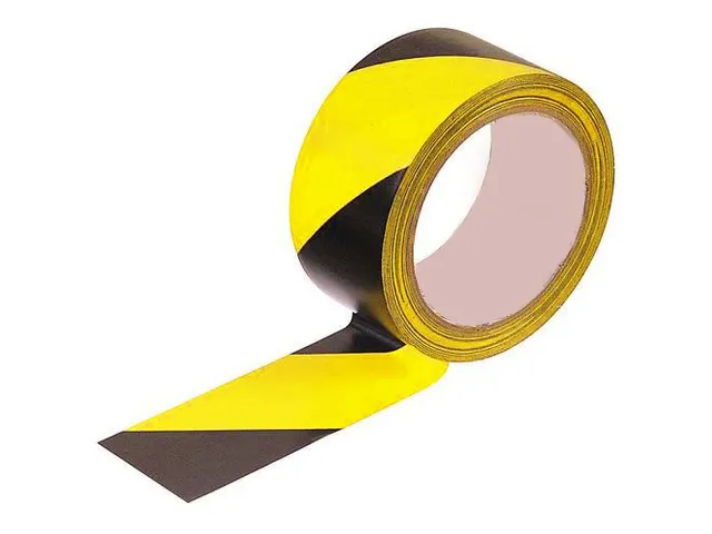Vloertape 33mx50mm Geel/zwart 18 Rol