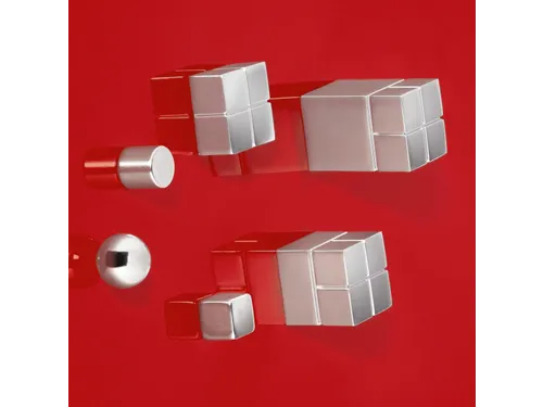 Magneten Sigel voor glasbord set 4stuks zilverkleurig C10 20x10x20mm