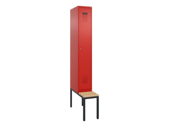 locker met bank,voor scheiding van kleding,HxBxD 2120x300x815mm,1vak