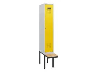 locker met bank,HxBxD 1950x300x815mm,1vak,vak B 300mm,cilinderslot - 2