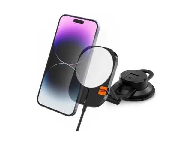 Spigen OneTap Pro 3 Draadloze auto oplader zwart ITM35W