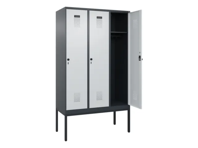 locker,HxBxD 2120x1200x500mm,3vak,vak B 400mm,draaigrendel